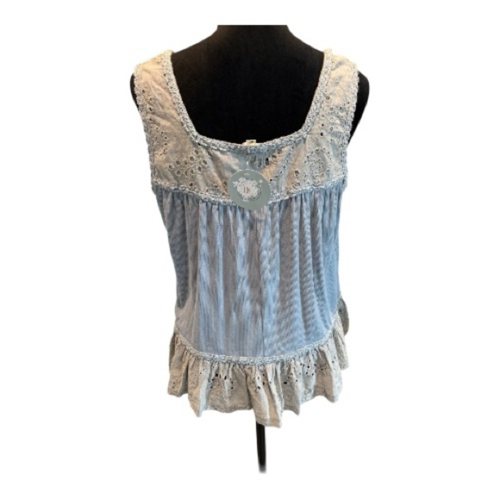 POL Brenda Tank Light Blue Sleeveless Top - Picture 3 of 6
